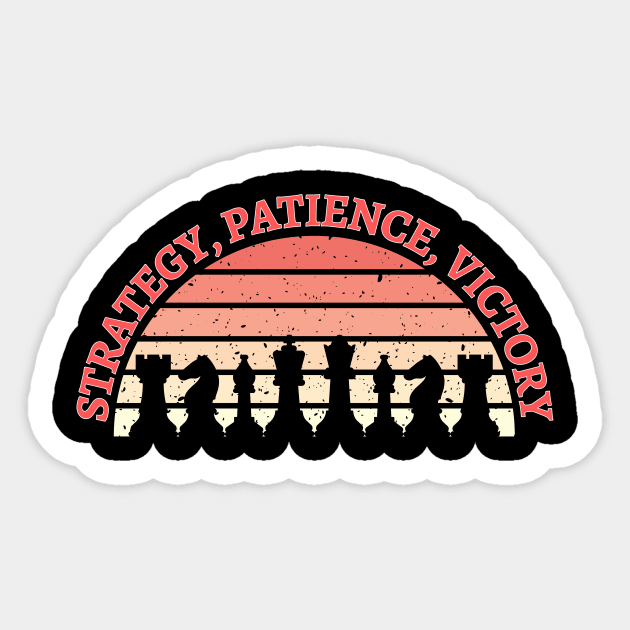 Chess - Strategy, patience, victory Sticker by William Faria